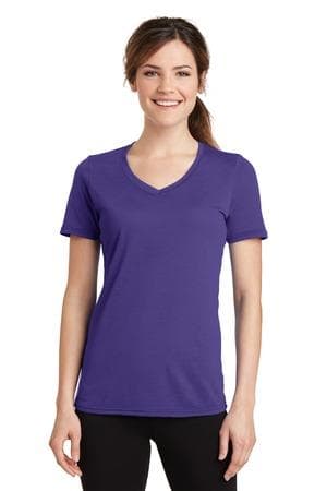 Image for Port & Company Women's Performance Blend V-Neck Tee. LPC381V