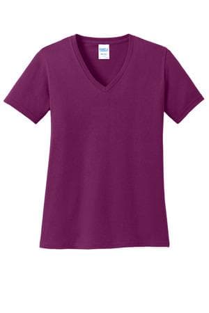 Image for Port & Company Ladies Core Cotton V-Neck Tee. LPC54V