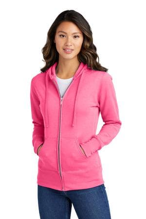 Image for Port & Company Women's Core Fleece Full-Zip Hooded Sweatshirt. LPC78ZH