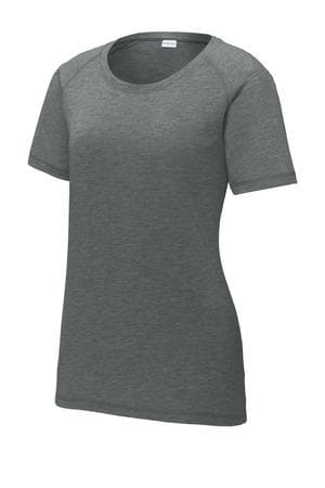 Image for Sport-Tek Women's PosiCharge Tri-Blend Wicking Scoop Neck Raglan Tee. LST400