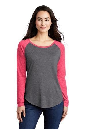 Image for Sport-Tek Women's PosiCharge Long Sleeve Tri-Blend Wicking Scoop Neck Raglan Tee LST400LS