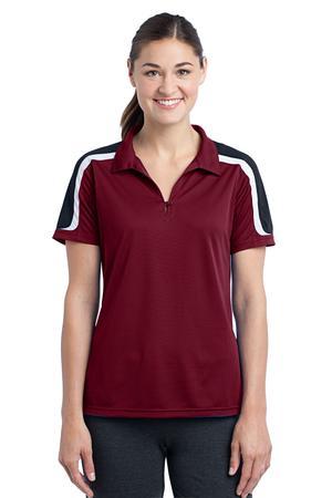 Image for DISCONTINUED Sport-Tek Ladies Tricolor Shoulder Micropique Sport-Wick Polo. LST658