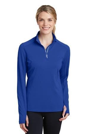 Image for Sport-Tek Women's Sport-Wick Textured 1/4-Zip Pullover. LST860