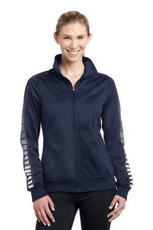 Image for DISCONTINUED Sport-Tek Ladies Dot Sublimation Tricot Track Jacket. LST93