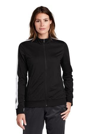 Image for Sport-Tek Ladies Tricot Sleeve Stripe Track Jacket. LST94