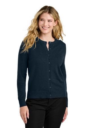 Image for Port Authority Women's Easy Care Crewneck Cardigan Sweater LSW2870