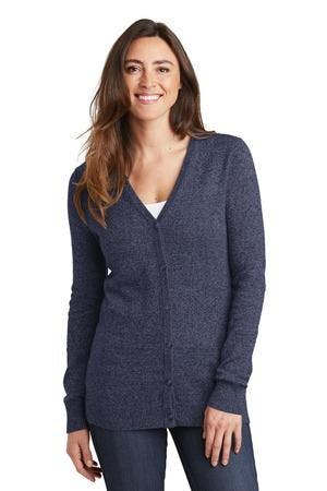 Image for Port Authority Women's Marled Cardigan Sweater. LSW415