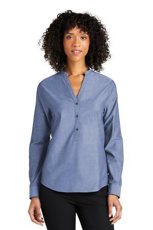 Image for Port Authority Women's Long Sleeve Chambray Easy Care Shirt LW382