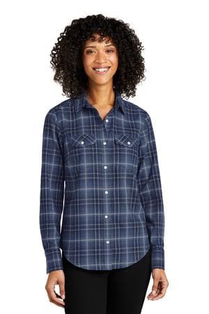 Image for Port Authority Women's Long Sleeve Ombre Plaid Shirt LW672