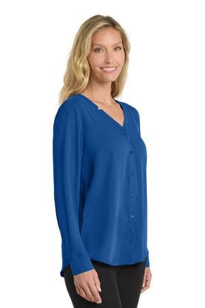 Image for Port Authority Women's Long Sleeve Button-Front Blouse. LW700