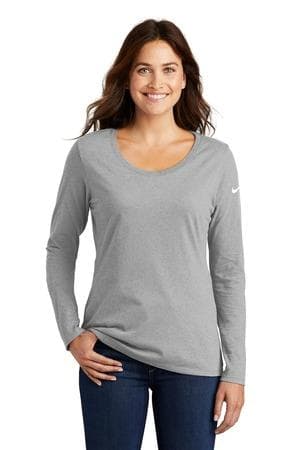 Image for Nike Ladies Core Cotton Long Sleeve Scoop Neck Tee. NKBQ5235