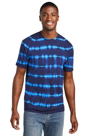 Image for Port & Company Allover Stripe Tie-Dye Tee PC142