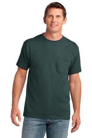 Image for Port & Company Core Cotton Pocket Tee. PC54P