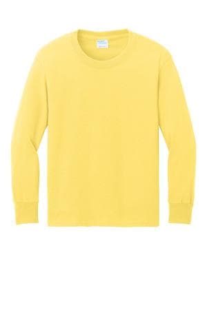 Image for Port & Company Youth Long Sleeve Core Cotton Tee. PC54YLS