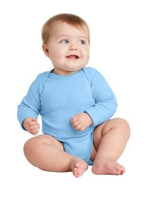 Image for Rabbit Skins Infant Long Sleeve Baby Rib Bodysuit. RS4411