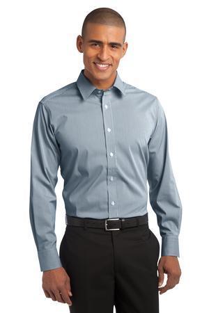 Image for DISCONTINUED Port Authority Fine Stripe Stretch Poplin Shirt. S647