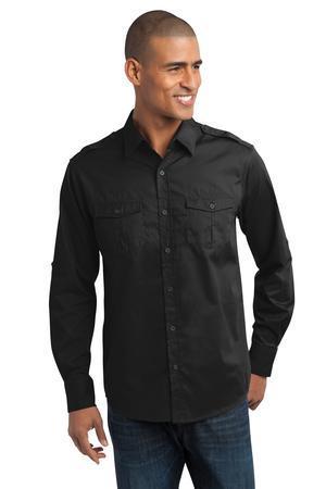 Image for DISCONTINUED Port Authority Stain-Release Roll Sleeve Twill Shirt. S649