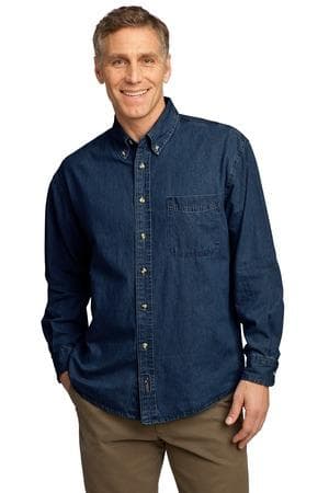 Image for Port & Company - Long Sleeve Value Denim Shirt. SP10