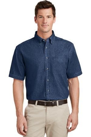 Image for Port & Company - Short Sleeve Value Denim Shirt. SP11