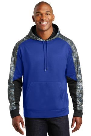 Image for Sport-Tek Sport-Wick Mineral Freeze Fleece Colorblock Hooded Pullover. ST231