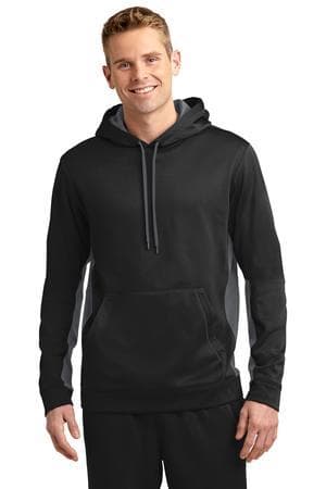 Image for Sport-Tek Sport-Wick Fleece Colorblock Hooded Pullover. ST235