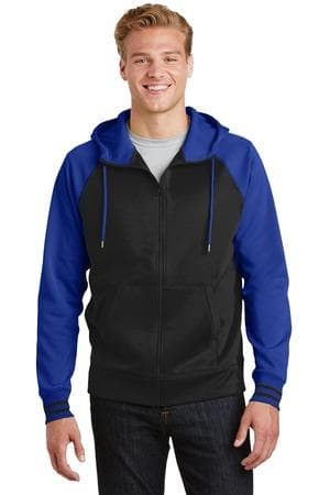 Image for Sport-Tek Sport-Wick Varsity Fleece Full-Zip Hooded Jacket. ST236