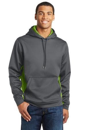 Image for Sport-Tek Sport-Wick CamoHex Fleece Colorblock Hooded Pullover. ST239