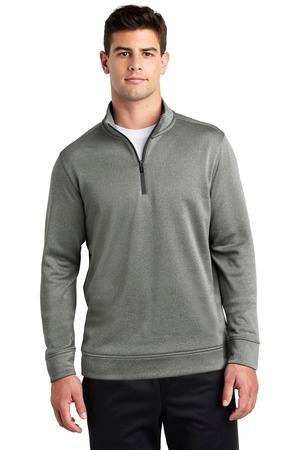 Image for Sport-Tek PosiCharge Sport-Wick Heather Fleece 1/4-Zip Pullover. ST263