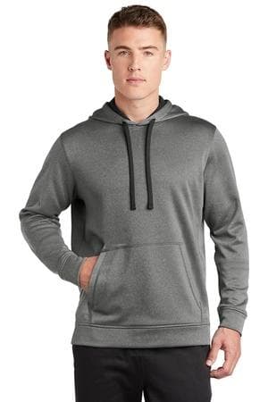 Image for Sport-Tek PosiCharge Sport-Wick Heather Fleece Hooded Pullover. ST264