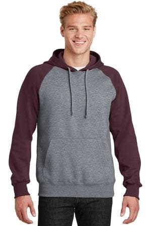 Image for Sport-Tek Raglan Colorblock Pullover Hooded Sweatshirt. ST267