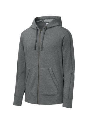 Image for Sport-Tek PosiCharge Tri-Blend Wicking Fleece Full-Zip Hooded Jacket ST293