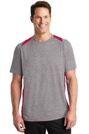 Image for Sport-Tek Heather Colorblock Contender Tee. ST361