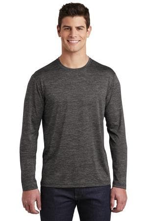 Image for Sport-Tek PosiCharge Long Sleeve Electric Heather Tee. ST390LS