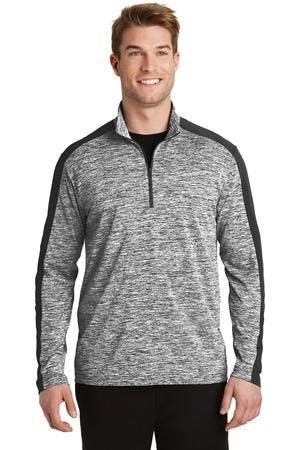 Image for Sport-Tek PosiCharge Electric Heather Colorblock 1/4-Zip Pullover. ST397