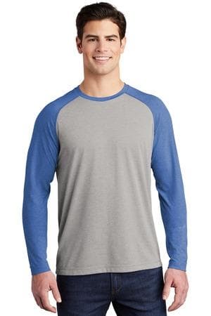 Image for Sport-Tek PosiCharge Long Sleeve Tri-Blend Wicking Raglan Tee ST400LS