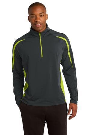 Image for Sport-Tek Sport-Wick Stretch 1/2-Zip Colorblock Pullover. ST851