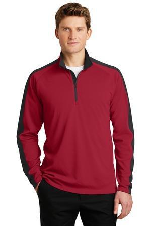 Image for Sport-Tek Sport-Wick Textured Colorblock 1/4-Zip Pullover. ST861