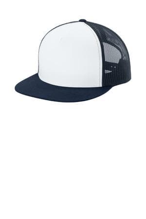 Image for Sport-Tek Yupoong 5-Panel Classic Trucker Mesh Back Cap. STC38