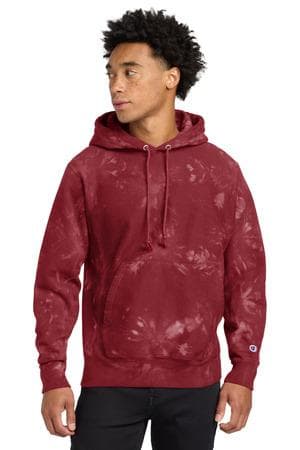 Image for Champion Reverse Weave Scrunch-Dye Tie-Dye Hooded Sweatshirt. TDS101