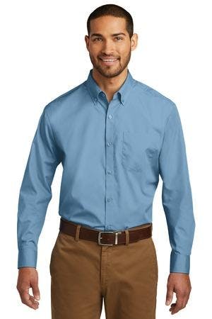 Image for Port Authority Long Sleeve Carefree Poplin Shirt. W100