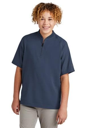 Image for New Era Youth Cage Short Sleeve 1/4-Zip Jacket. YNEA600