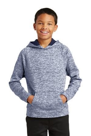 Image for Sport-Tek Youth PosiCharge Electric Heather Fleece Hooded Pullover. YST225