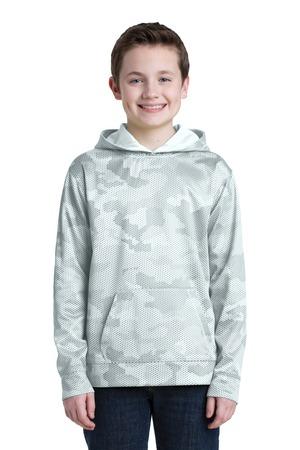 Image for Sport-Tek Youth Sport-Wick CamoHex Fleece Hooded Pullover. YST240