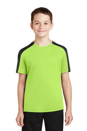 Image for DISCONTINUED Sport-Tek Youth PosiCharge Competitor Sleeve-Blocked Tee. YST354