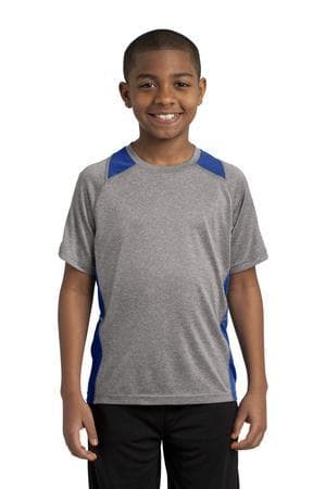 Image for Sport-Tek Youth Heather Colorblock Contender Tee. YST361