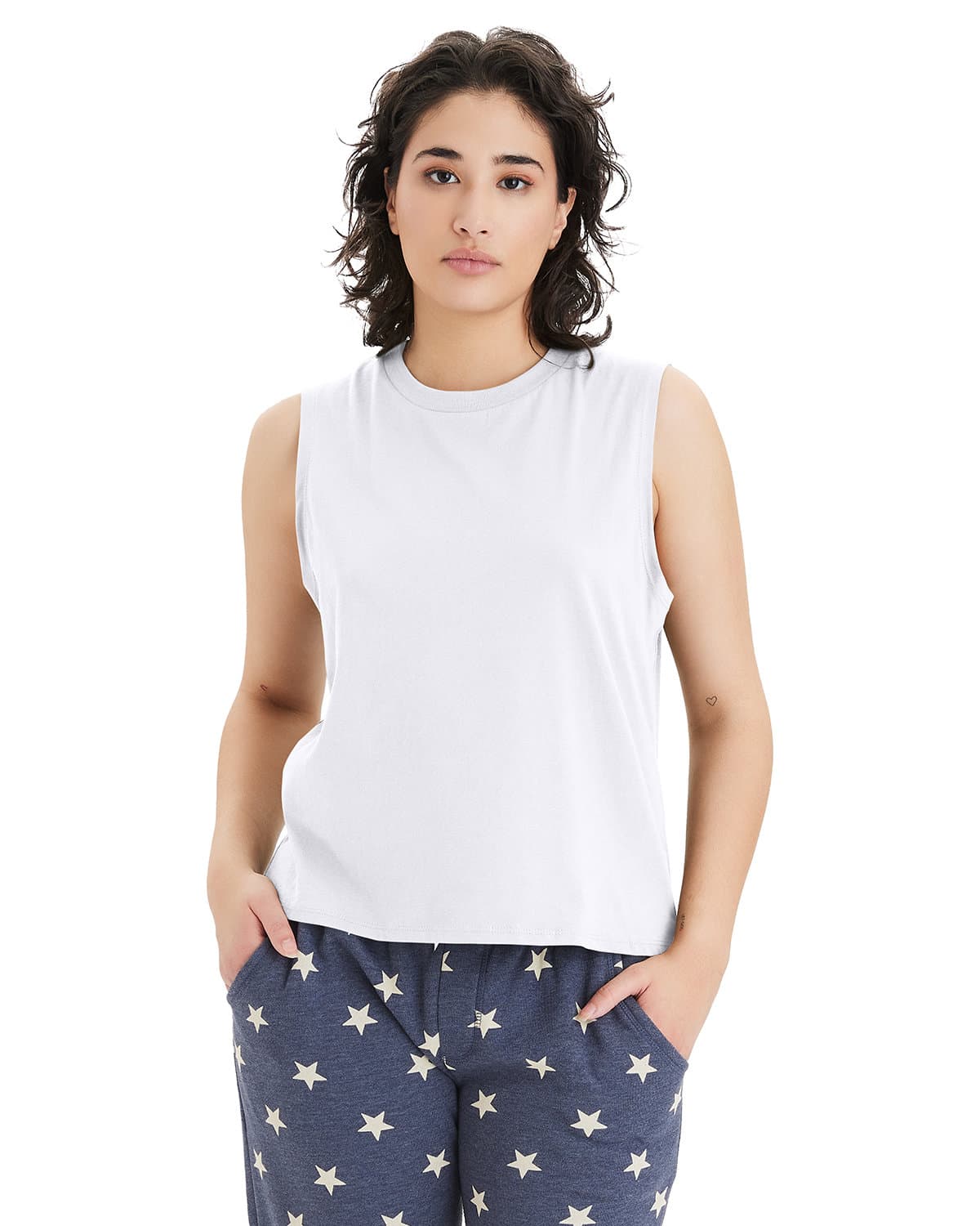 Image for Ladies' Go-To Cropped Muscle T-Shirt