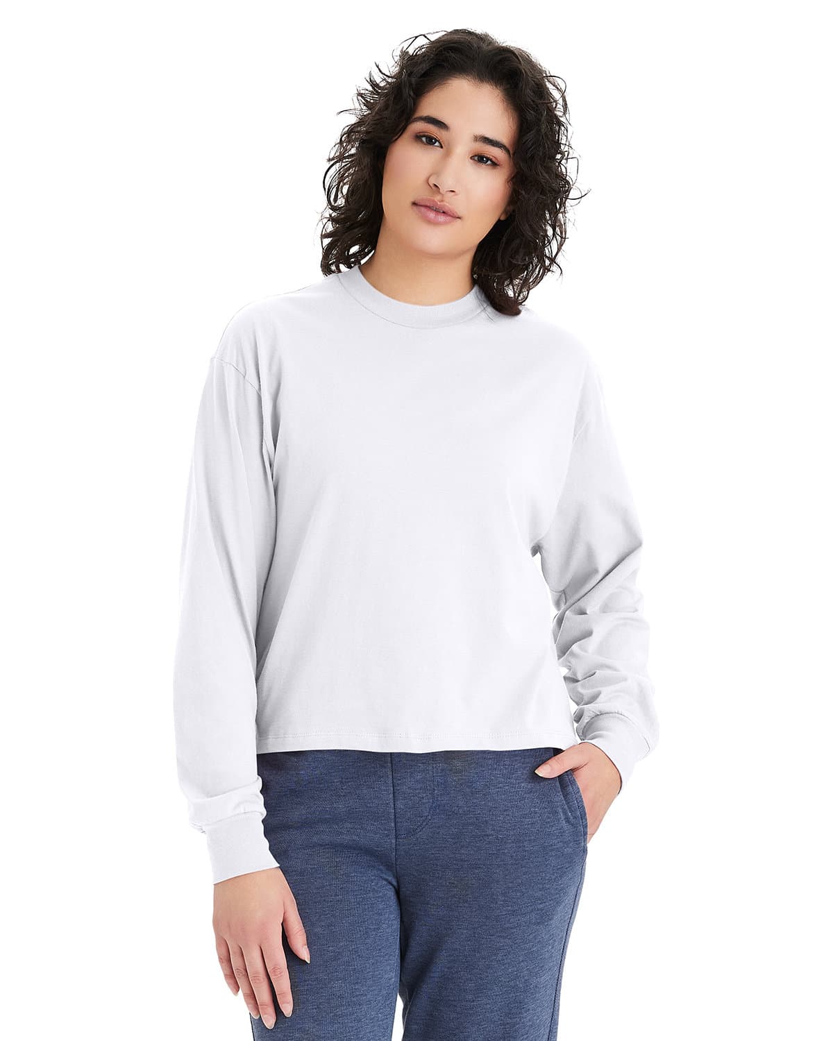 Image for Ladies' Main Stage Long-Sleeve Cropped T-Shirt