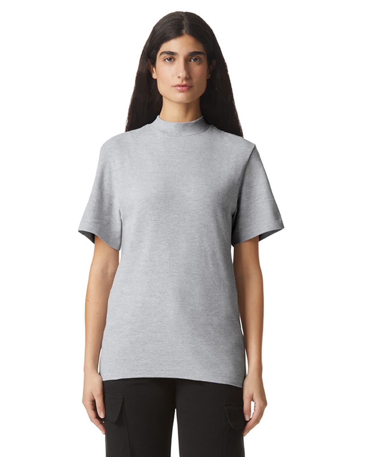 Image for Unisex Mockneck Pique T-Shirt