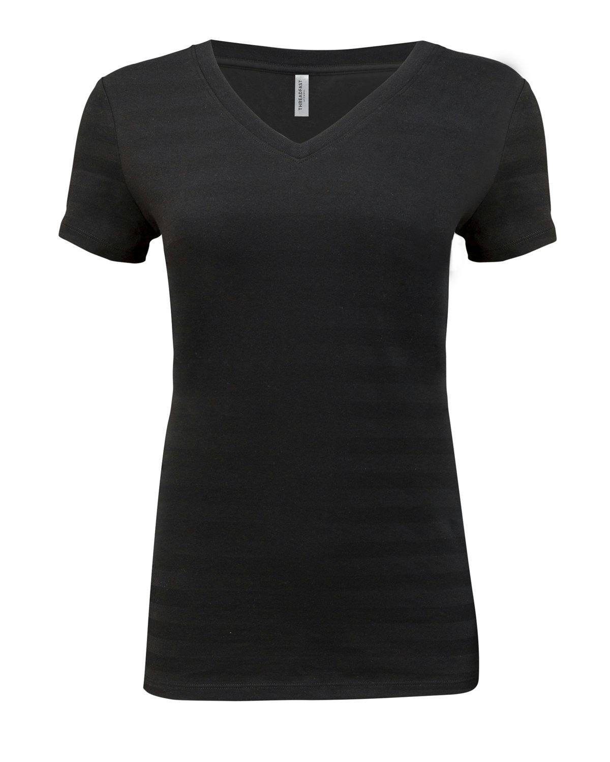 Image for Ladies' Invisible Stripe V-Neck T-Shirt