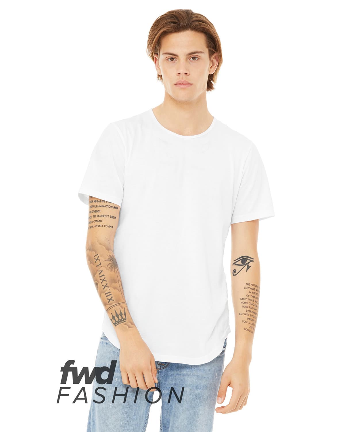 Image for FWD Fashion Men's Curved Hem Short Sleeve T-Shirt